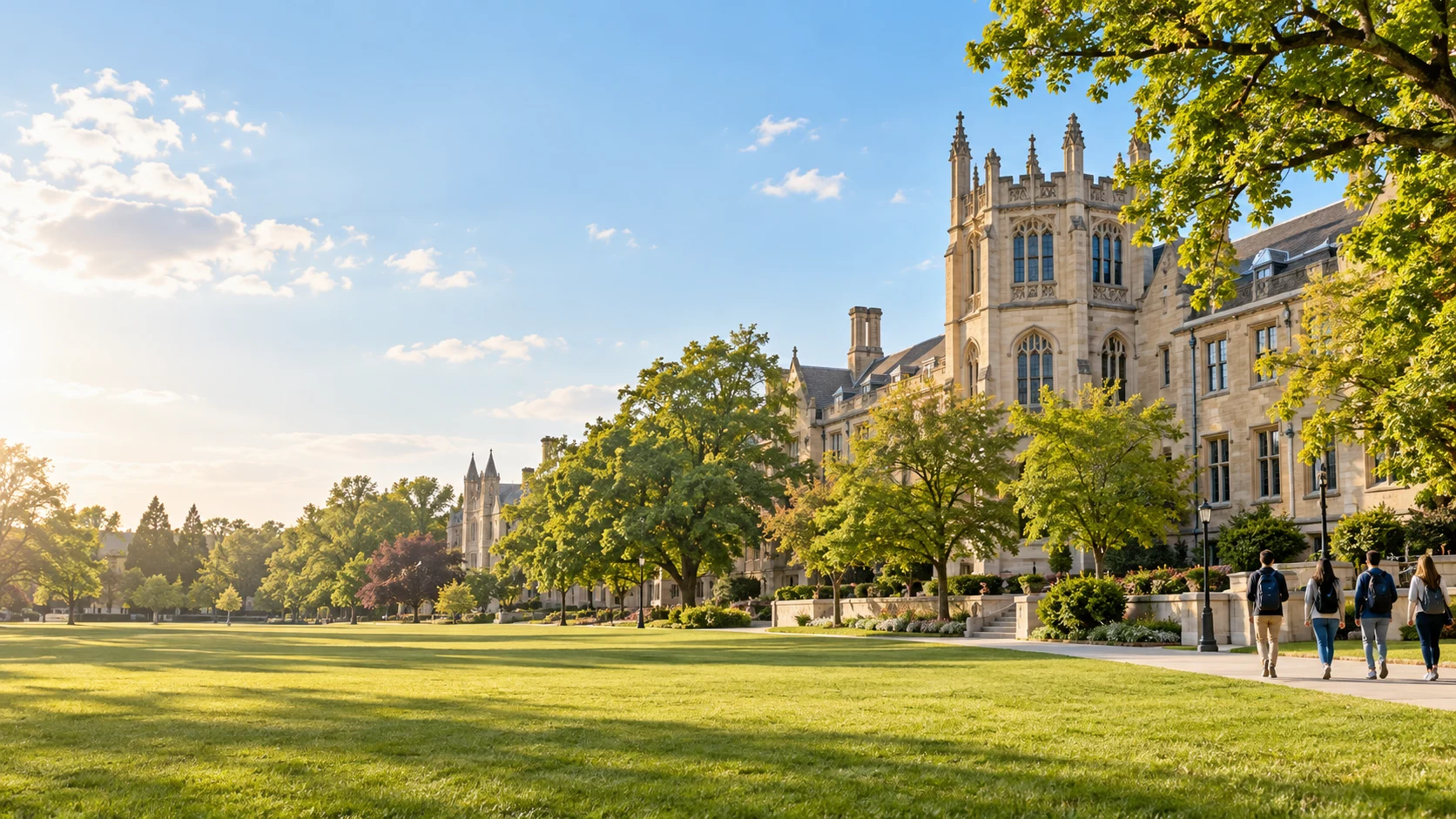 University campus illustration